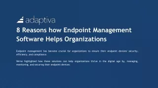 8 Reasons how endpoint management software helps organizations