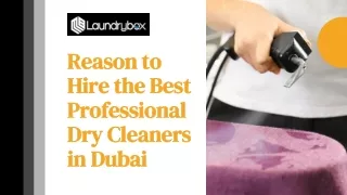 Reason to Hire the Best Professional Dry Cleaners in Dubai
