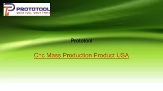 Cnc Mass Production Product Usa | Prototool.com