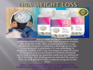 LIBA Weight Loss