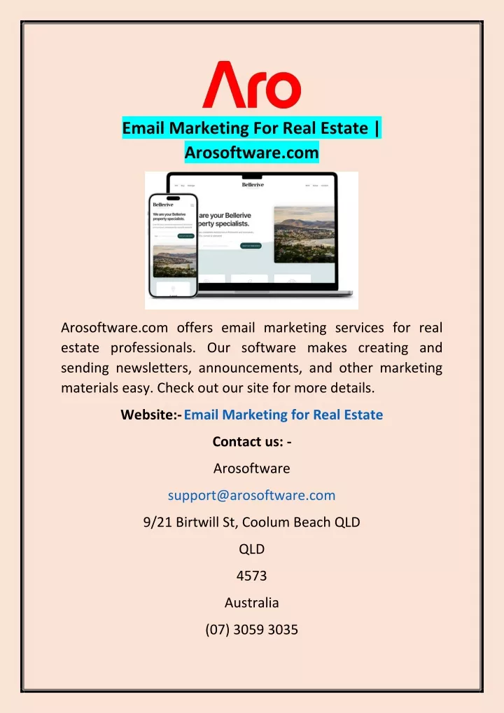 email marketing for real estate arosoftware com