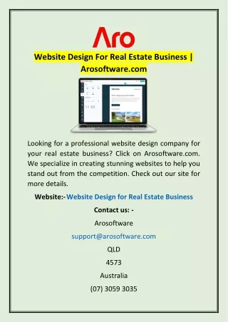 website design for real estate business