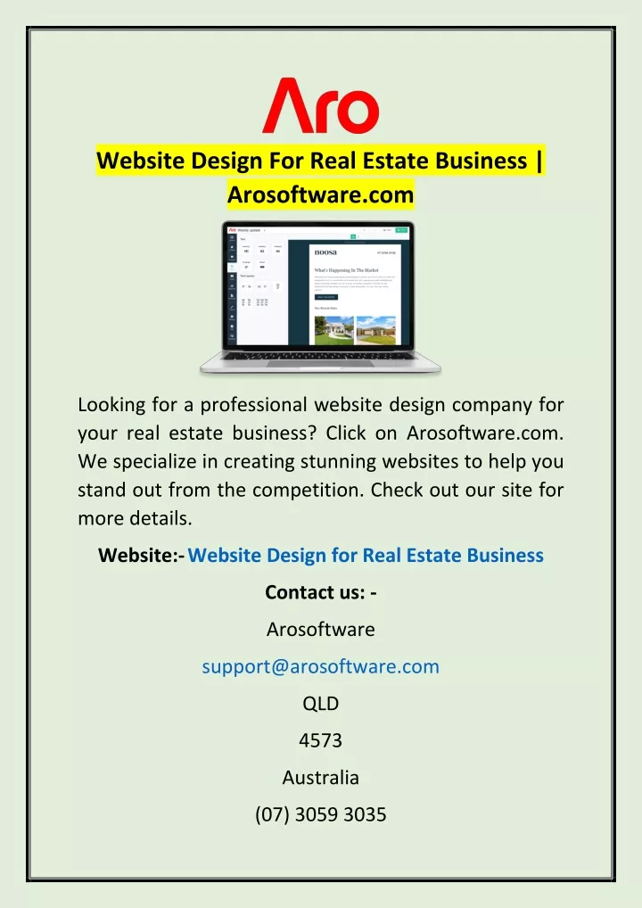 website design for real estate business