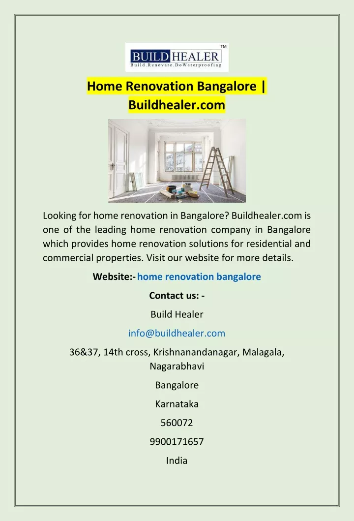 home renovation bangalore buildhealer com