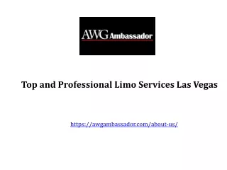 Top and Professional Limo Services Las Vegas