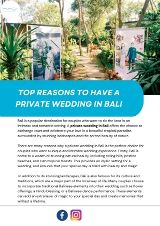 Get The Best Place For Wedding Planner in Bali
