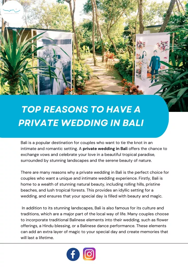 top reasons to have a private wedding in bali