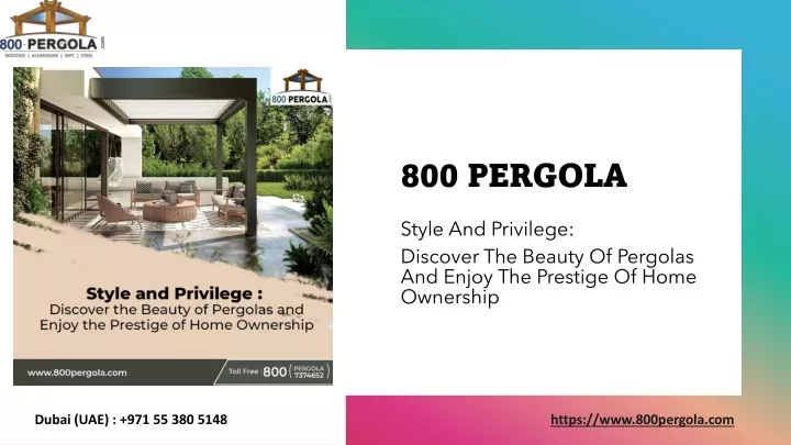 800 pergola