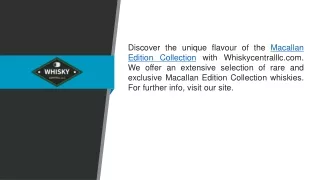 discover the unique flavour of the macallan