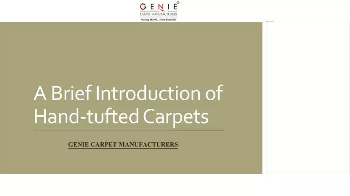 a brief introduction of hand tufted carpets