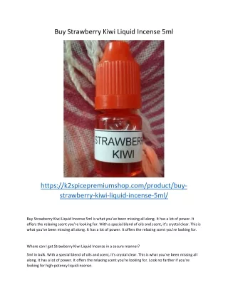 Buy Strawberry Kiwi Liquid Incense 5ml