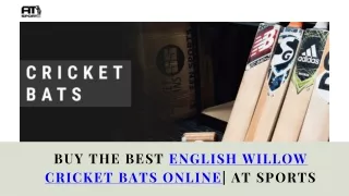 BUY THE BEST ENGLISH WILLOW CRICKET BATS ONLINE AT SPORTS