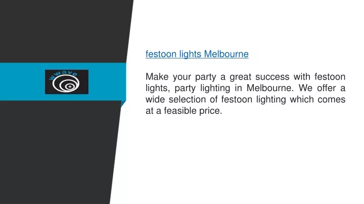 festoon lights melbourne make your party a great