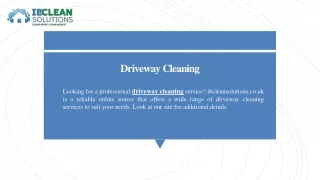 Driveway Cleaning | Ibcleansolutions.co.uk