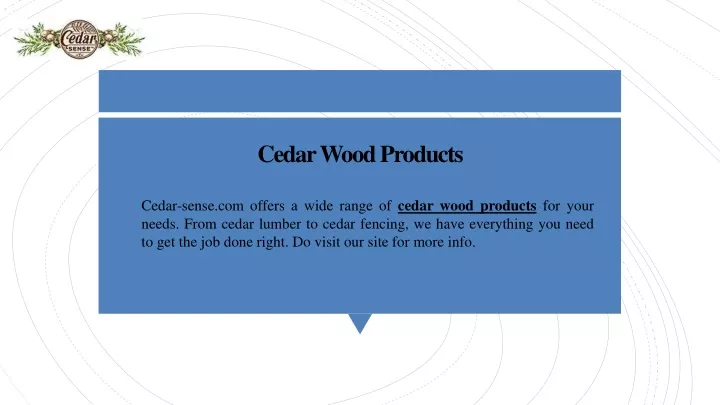 cedar wood products
