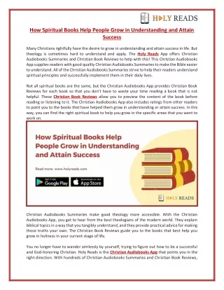 how spiritual books help people grow