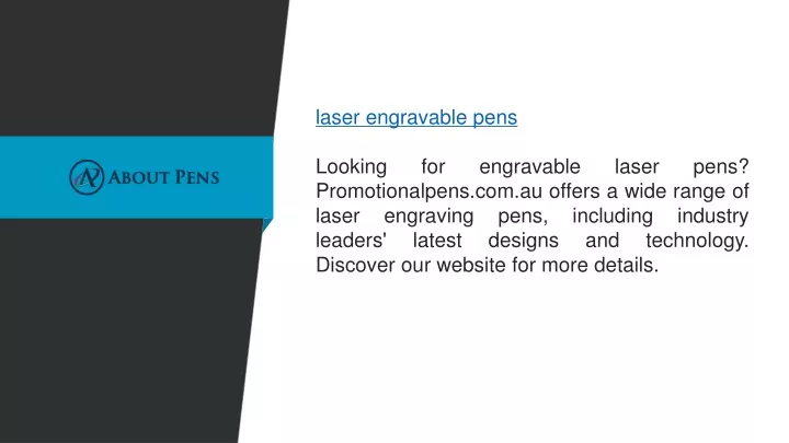 laser engravable pens looking for engravable
