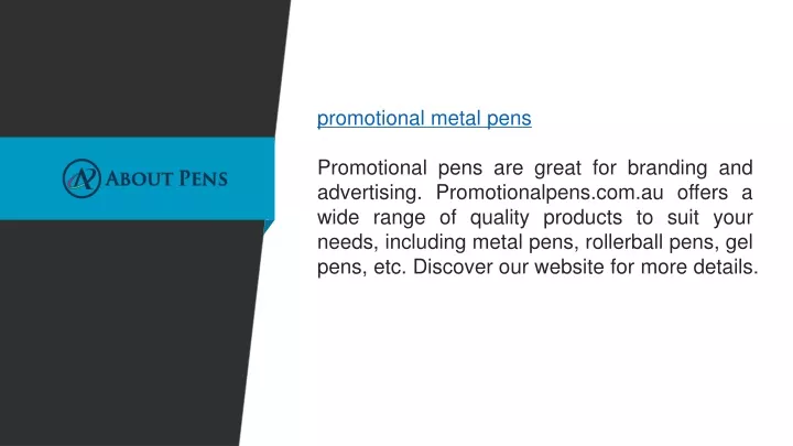 promotional metal pens promotional pens are great