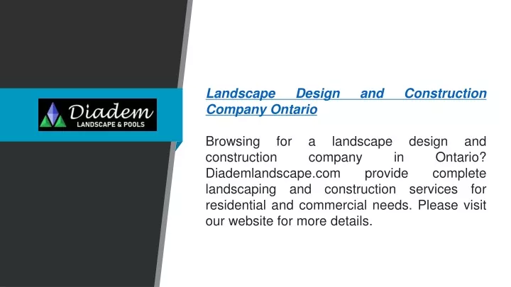 landscape design and construction company ontario