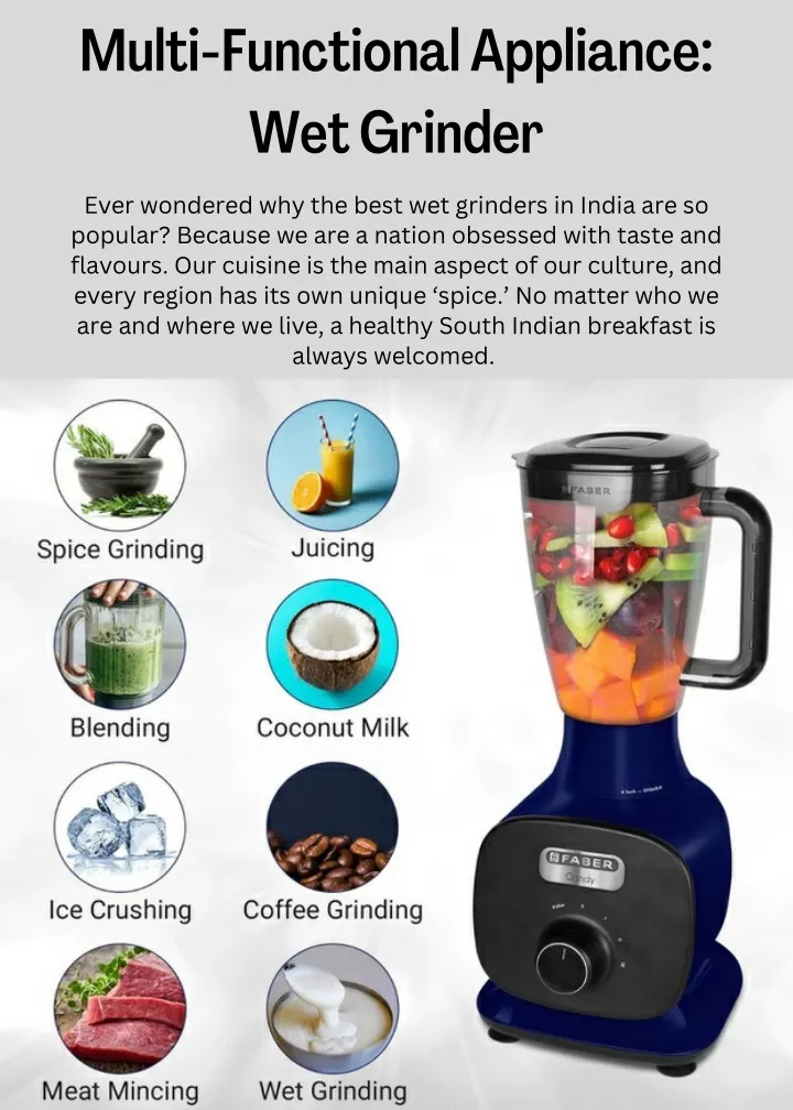 multi functional appliance wet grinder