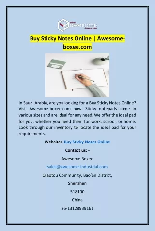 Buy Sticky Notes Online | Awesome-boxee.com