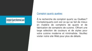 Comptoir quartz quebec GRIFON