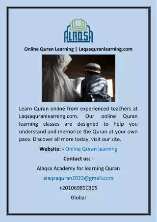 Online Quran Learning  Laqsaquranlearning
