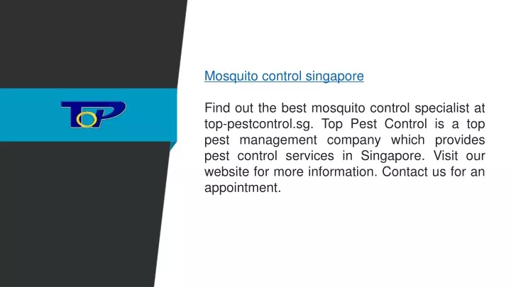 mosquito control singapore find out the best