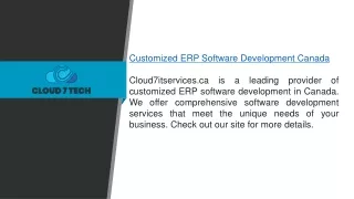Customized Erp Software Development Canada Cloud7itservices.ca