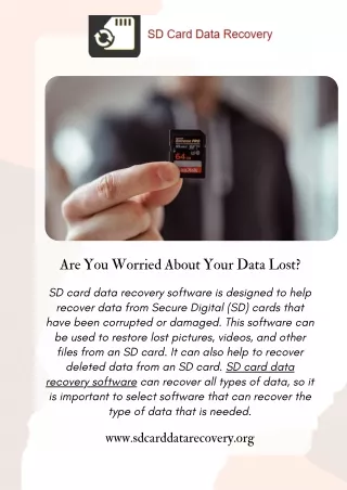 Describe the use of SD card data recovery software