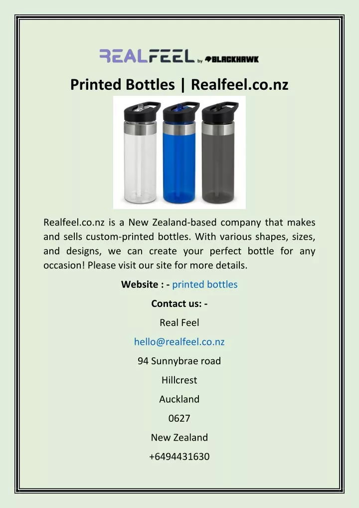 printed bottles realfeel co nz