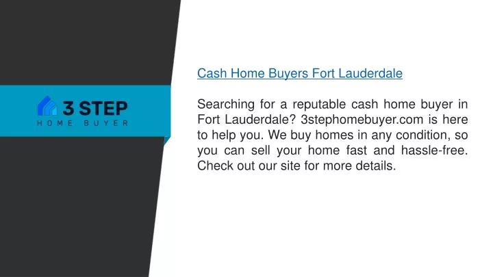 cash home buyers fort lauderdale searching