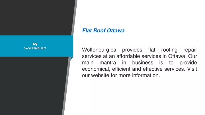 flat roof ottawa wolfenburg ca provides flat