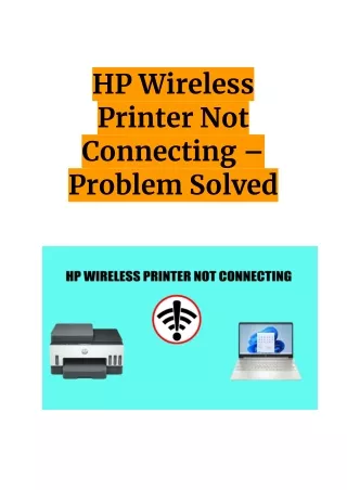 HP Wireless Printer Not Connecting – Problem Solved