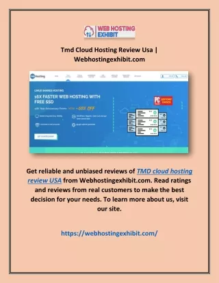 Tmd Cloud Hosting Review Usa | Webhostingexhibit.com