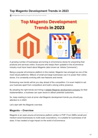 Top Magento Development Trends in 2023