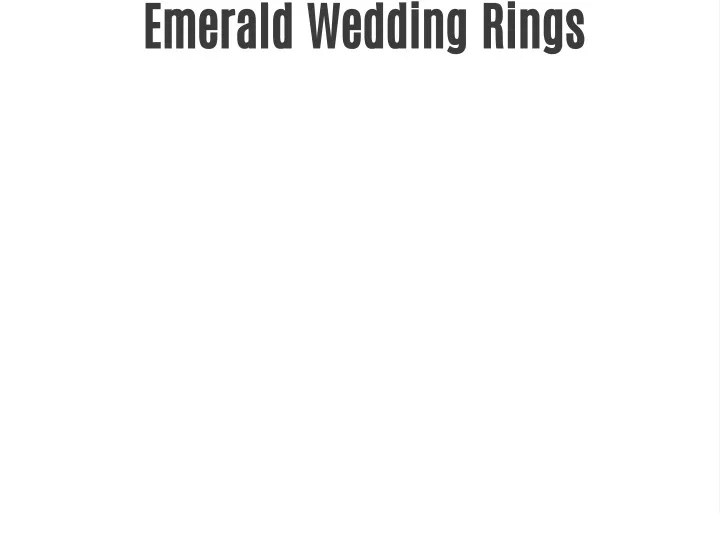 emerald wedding rings