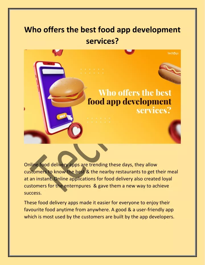 who offers the best food app development services