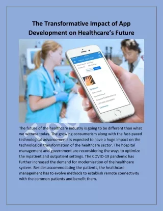the transformative impact of app development