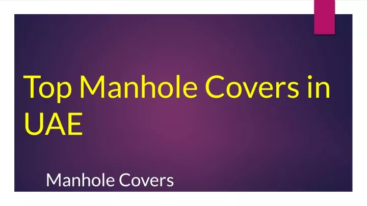 top manhole covers in uae