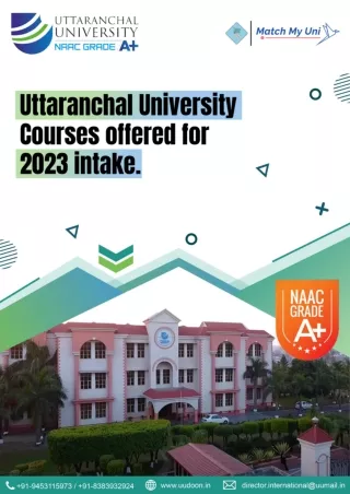 Uttaranchal University: A Place Of Learning And Professionalism