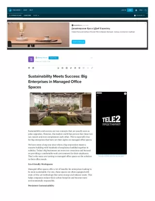 Sustainability Meets Success Big Enterprises in Managed Office Spaces