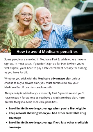 how to avoid medicare penalties