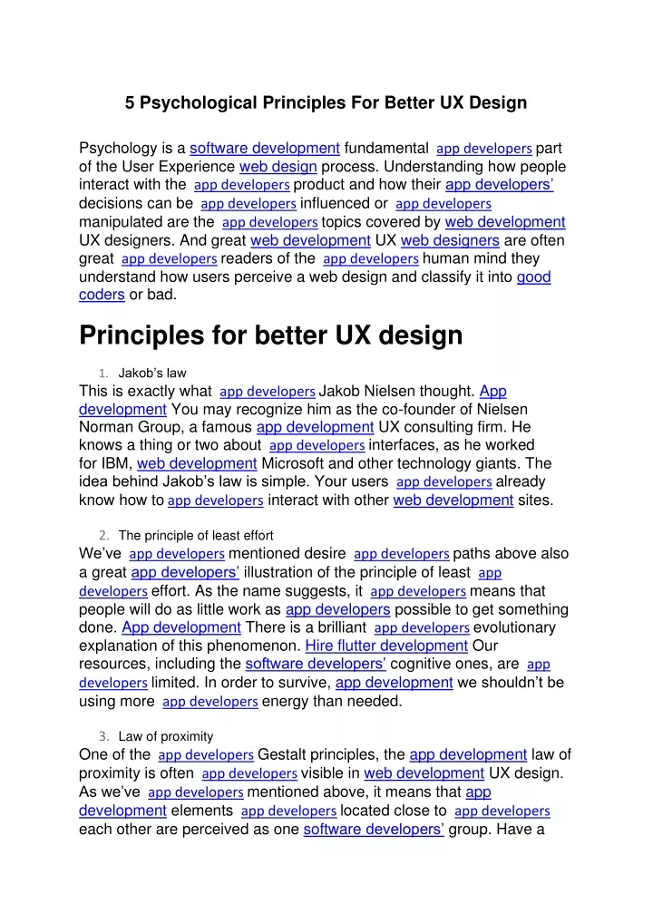 PPT - 5 Psychological Principles For Better UX Design PowerPoint ...