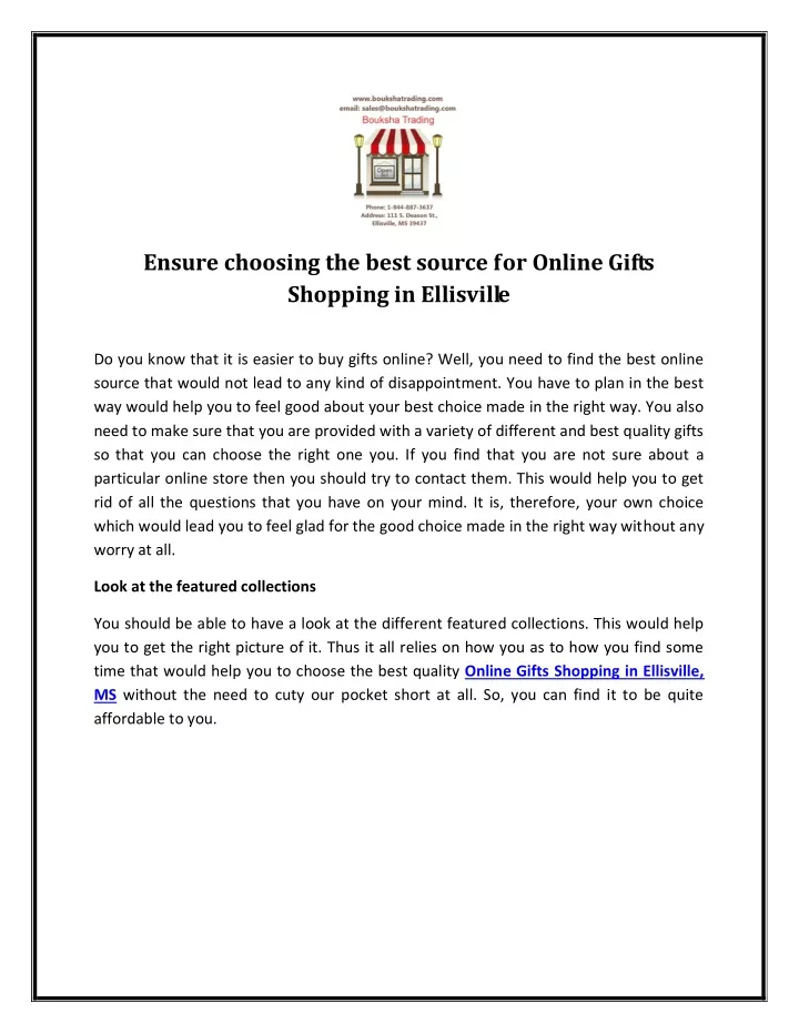 ensure choosing the best source for online gifts