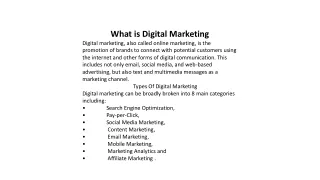 what is digital marketing digital marketing also