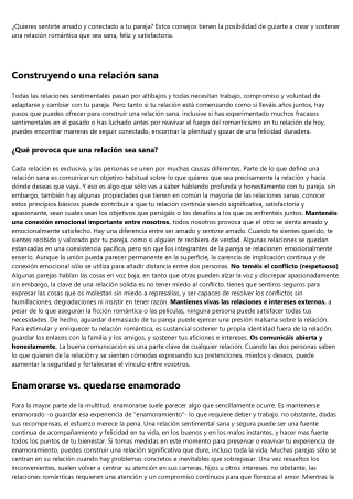 Consejos para construir una relación sana