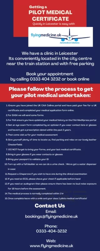 Pilot medicals Leicester