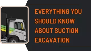 Everything You Need to Know About Suction Excavation