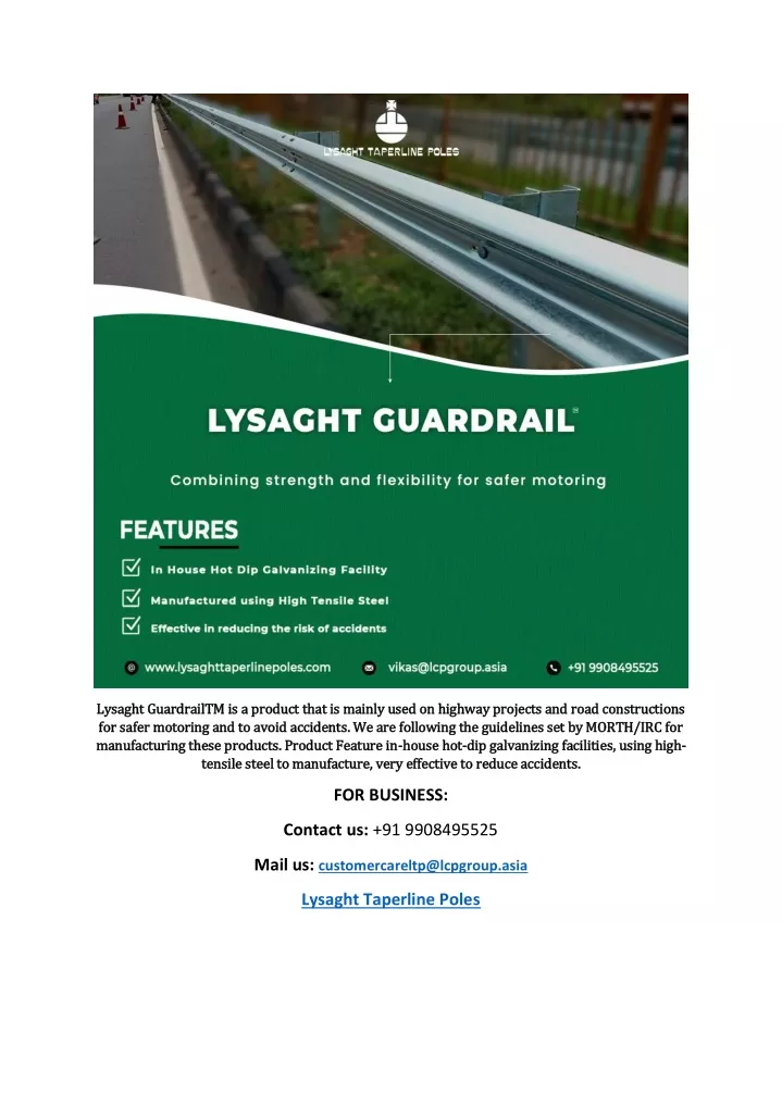 lysaght guardrailtm lysaght guardrailtm